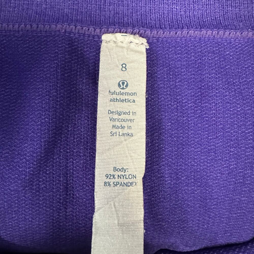 Lululemon Cropped Leggings Purple Women's 8 Athletic Workout Athleisure - Picture 8 of 8